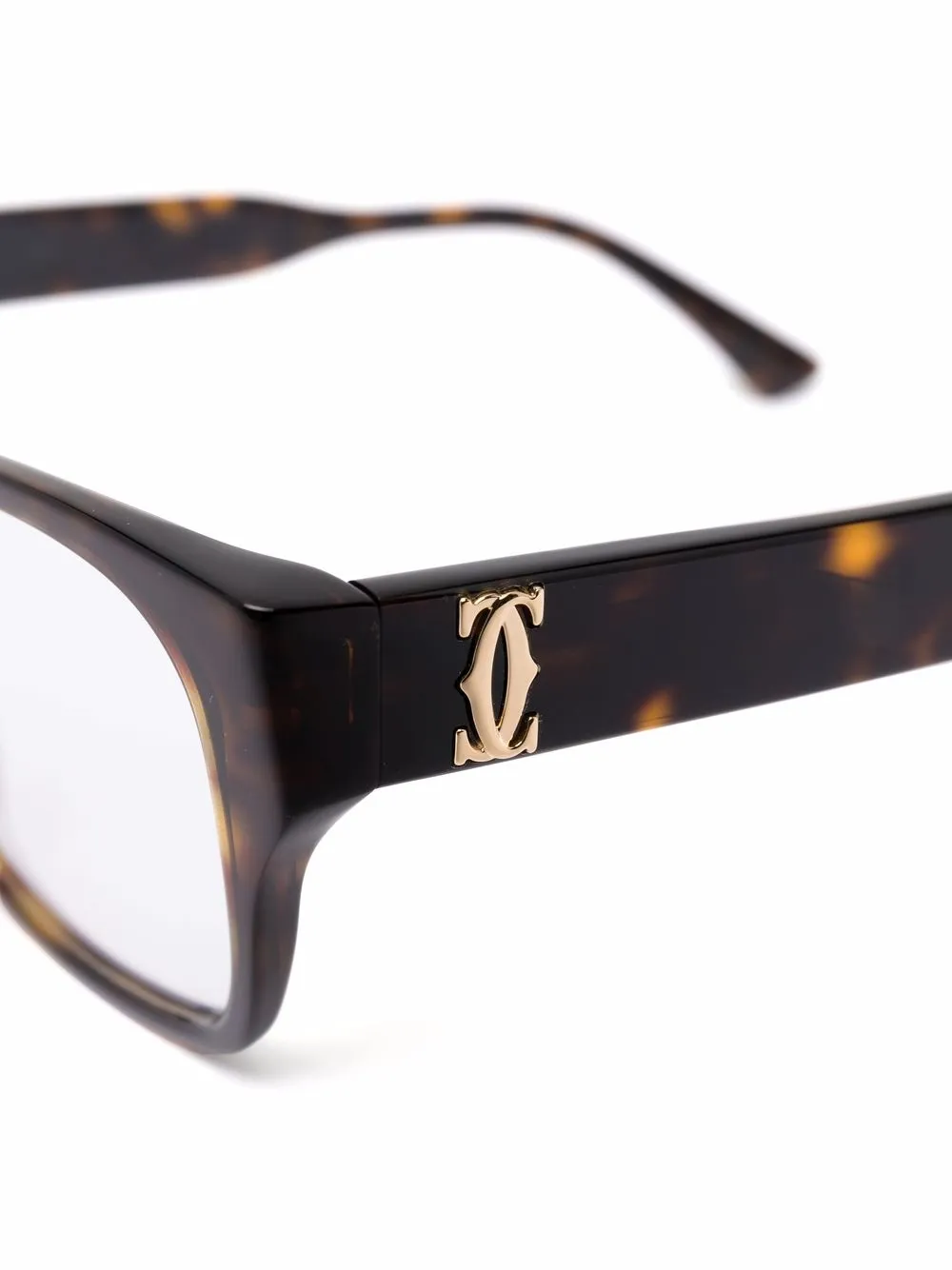 фото Cartier eyewear очки в квадратной оправе черепаховой расцветки