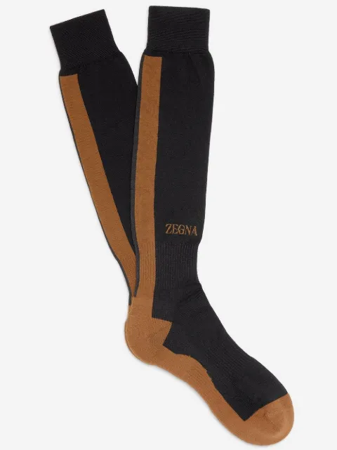Zegna intarsia-logo Techmerino™ wool socks