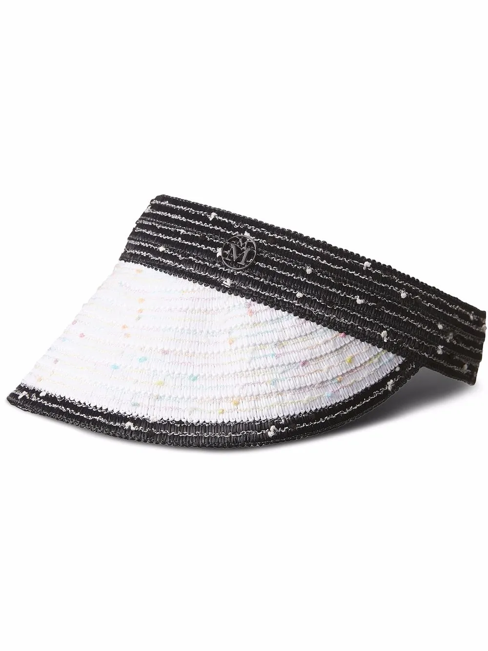 

Maison Michel Claudia tweed visor - White