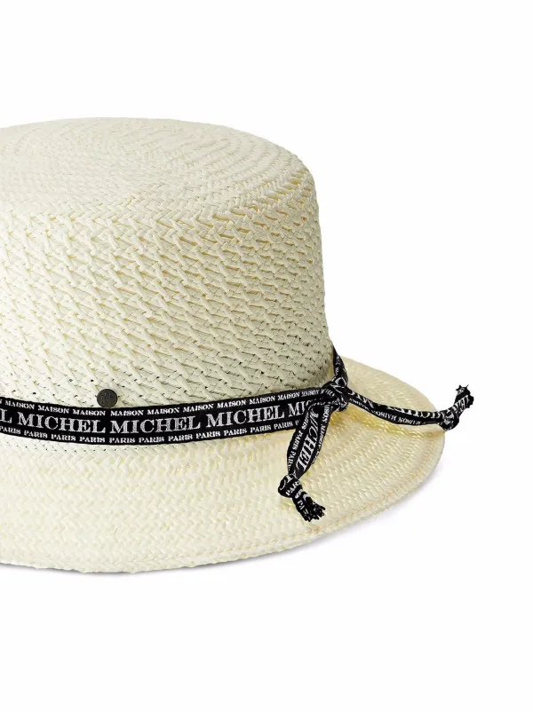 Maison Michel Axel サンハット | ホワイト | FARFETCH JP