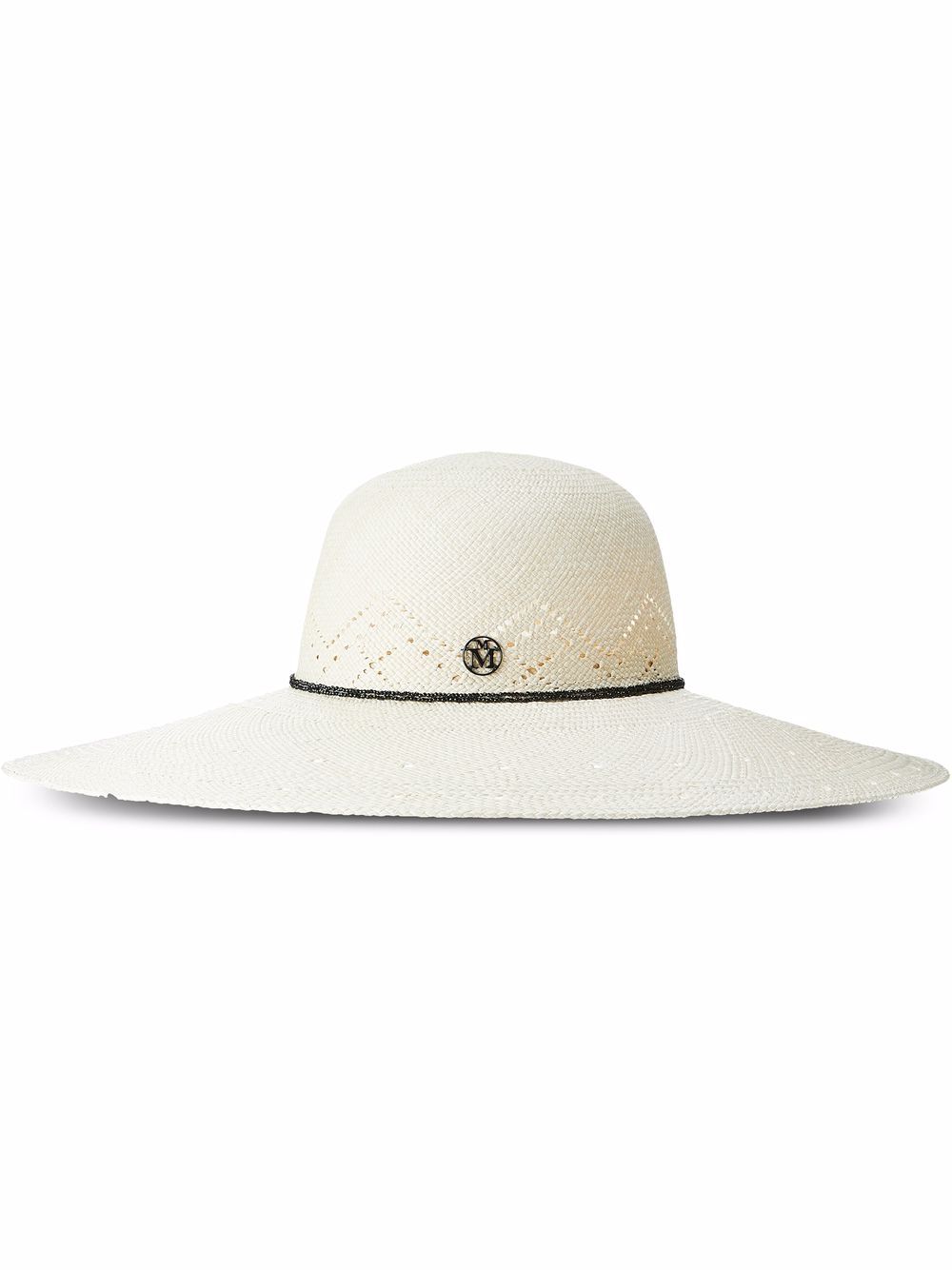 

Maison Michel Blanche pearl-detail capeline hat - Neutrals