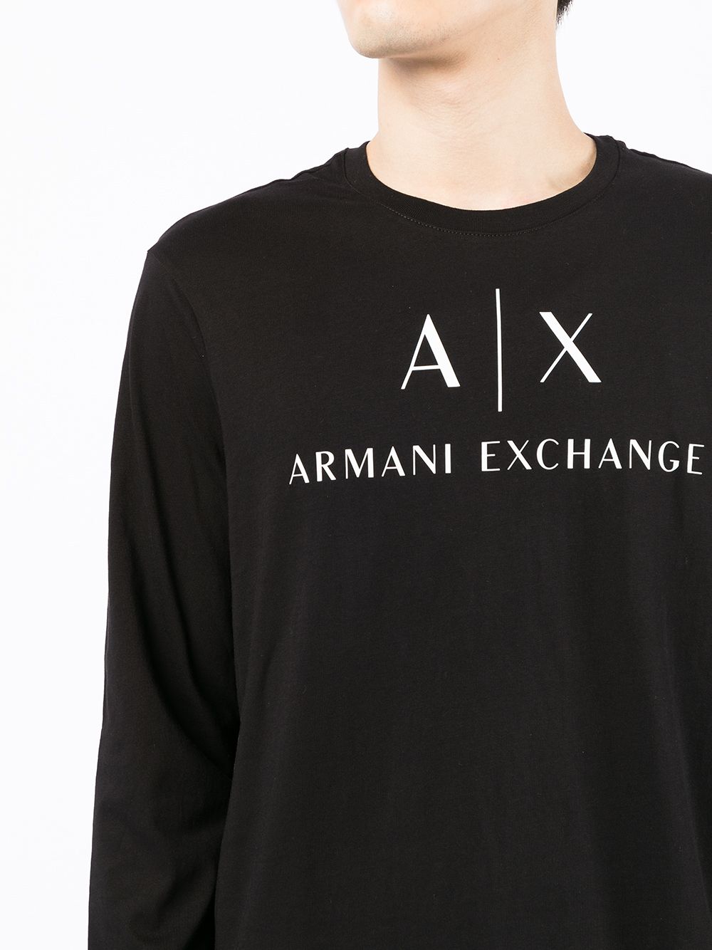 фото Armani exchange футболка с длинными рукавами и логотипом