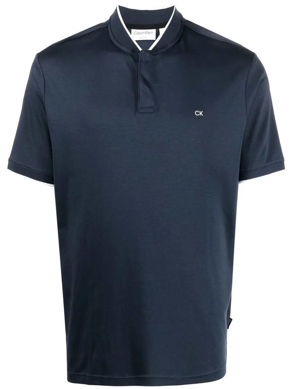 

Calvin Klein logo-print detail polo shirt - Blue