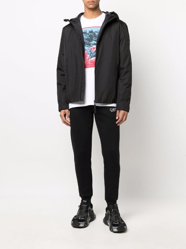 Calvin Klein Lightweight Jacket - Monogram Off Placed - CK Black