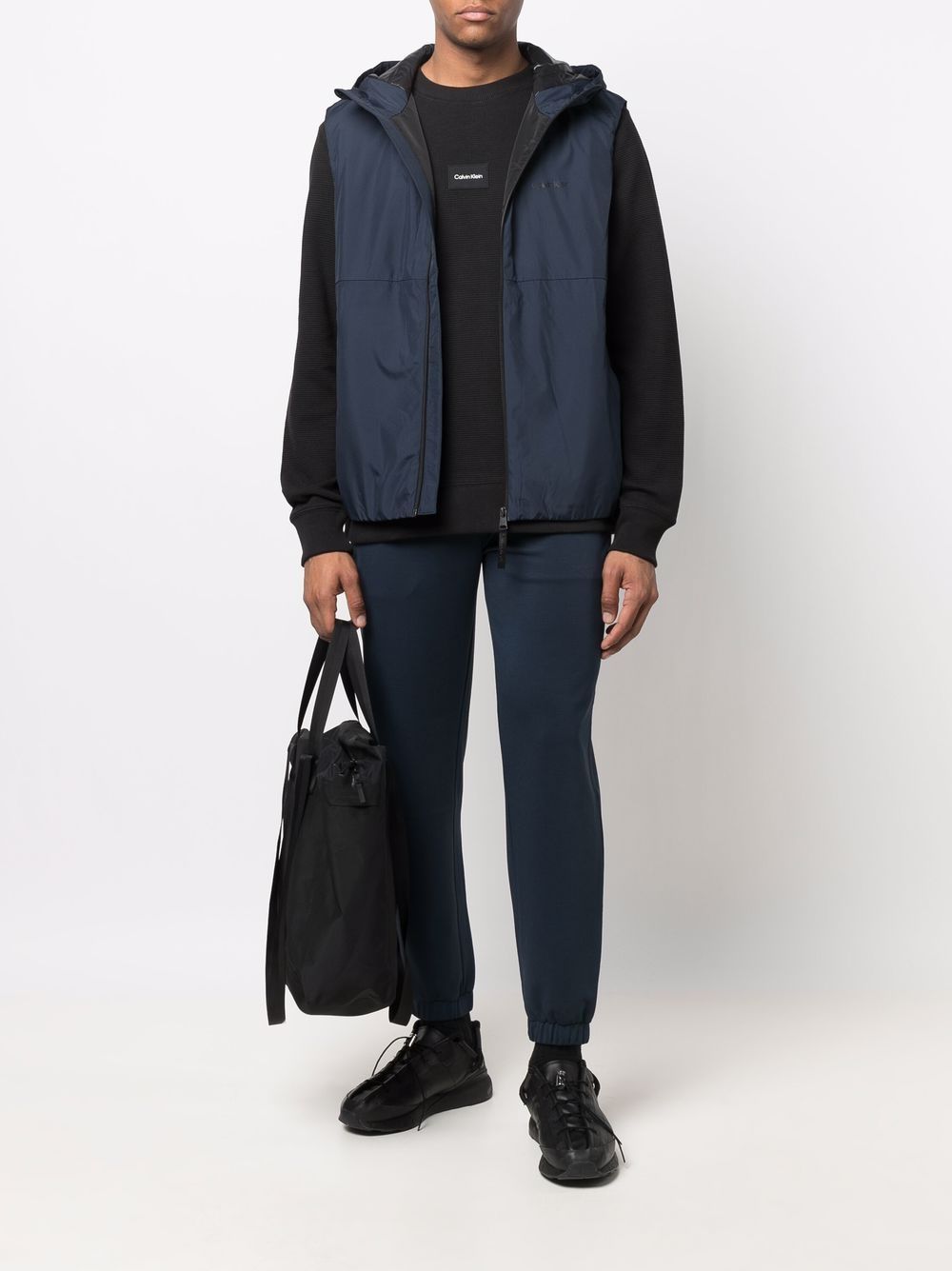 Calvin Klein Trui met logopatch - Zwart