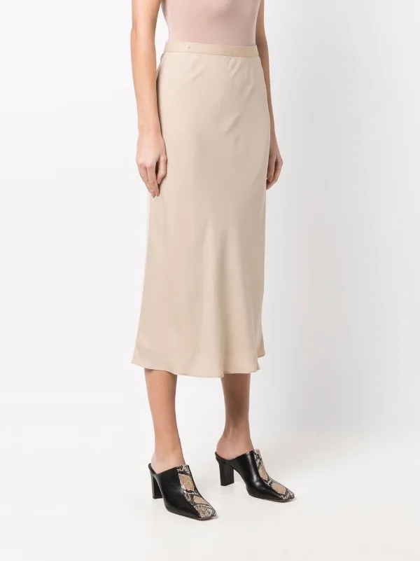Shop Calvin Klein high-waist slip skirt 