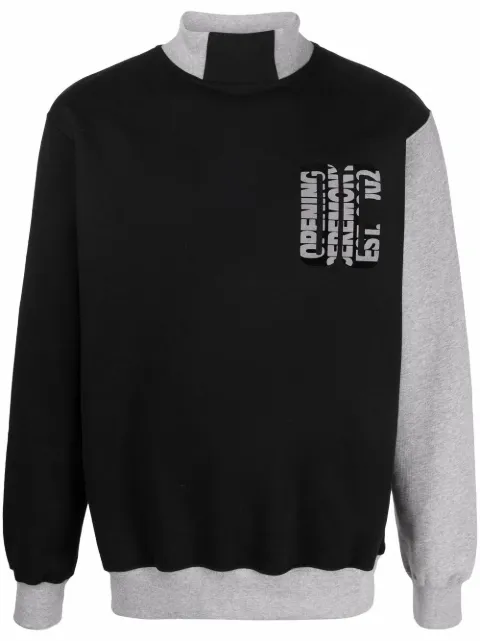 Opening Ceremony sudadera con diseño color block y logo estampado