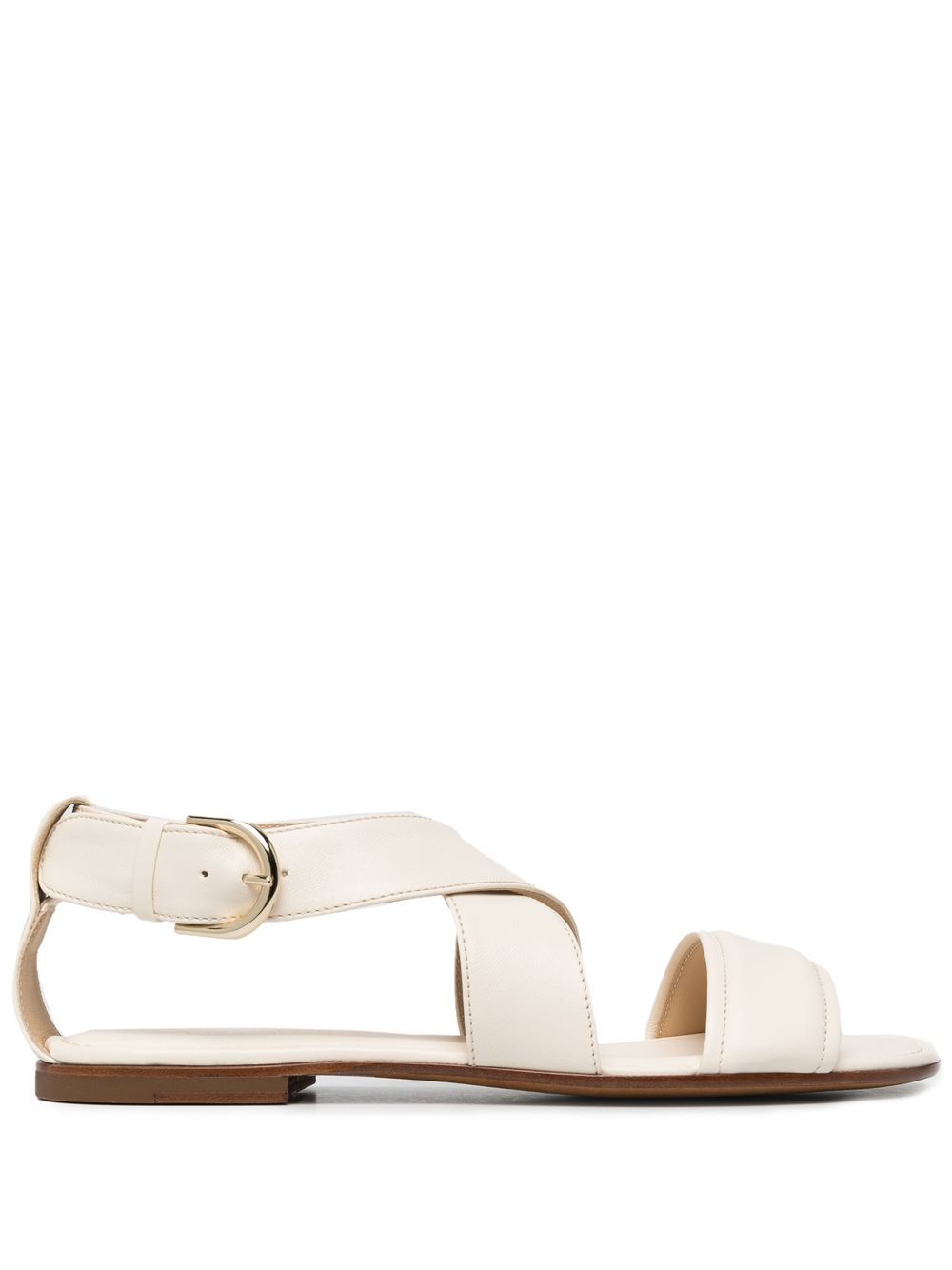 

Doucal's cross-strap leather sandals - Neutrals