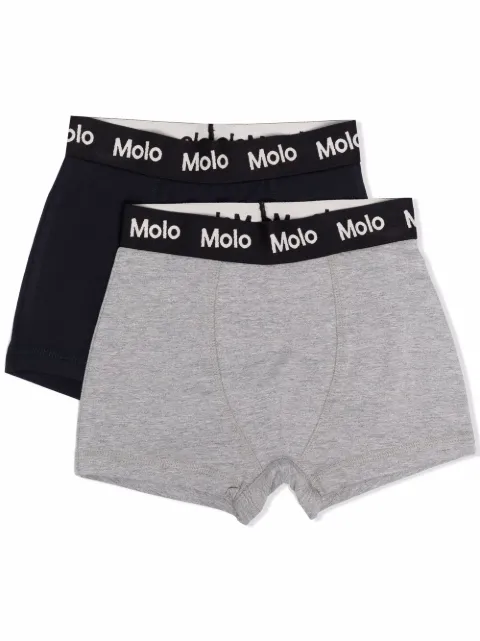 Molo طقم لباس داخلي قطعتين بخصر بشعار الماركة