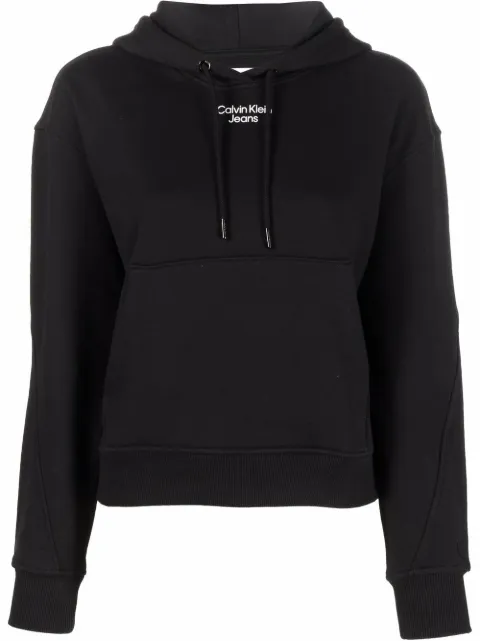 Calvin Klein Jeans logo-print cotton hoodie