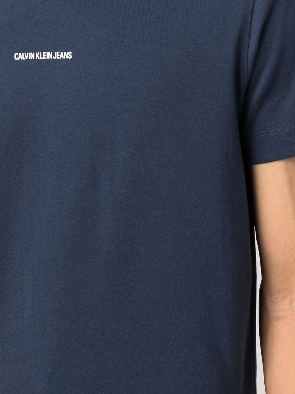 Shop Calvin Klein Jeans Est.1978 Logo-print Short-sleeved T-shirt In Blau