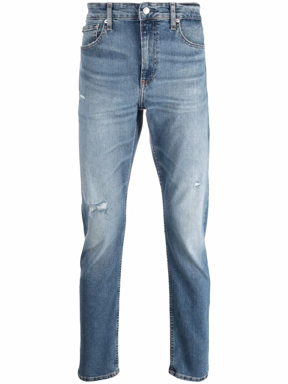 

Calvin Klein Jeans skinny jeans con efecto envejecido - Azul