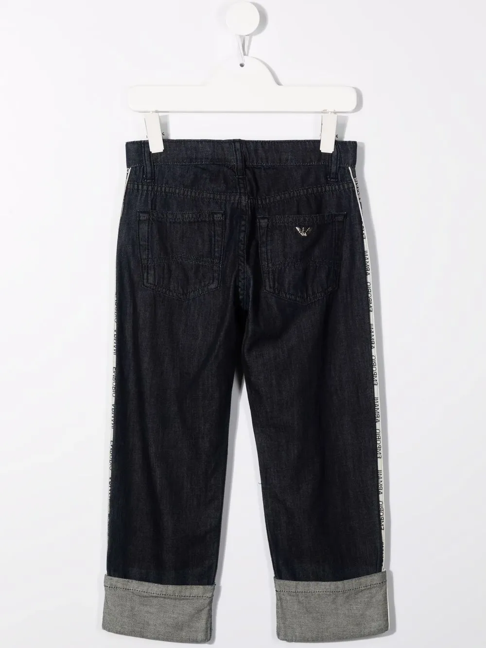 Emporio Armani Kids Jeans met logoband - Blauw