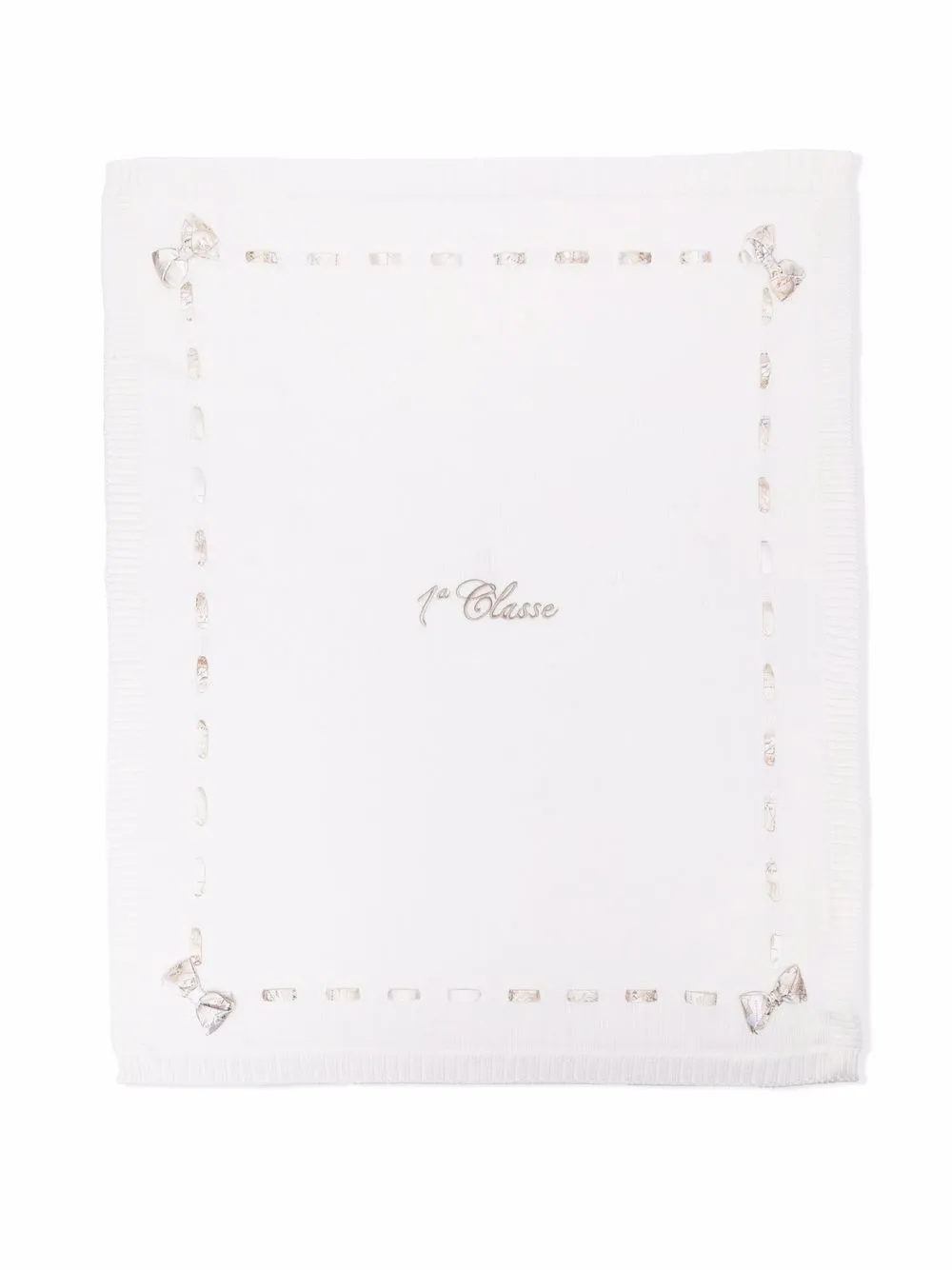 Alviero Martini Kids одеяло из мериносовой шерсти с вышивкой