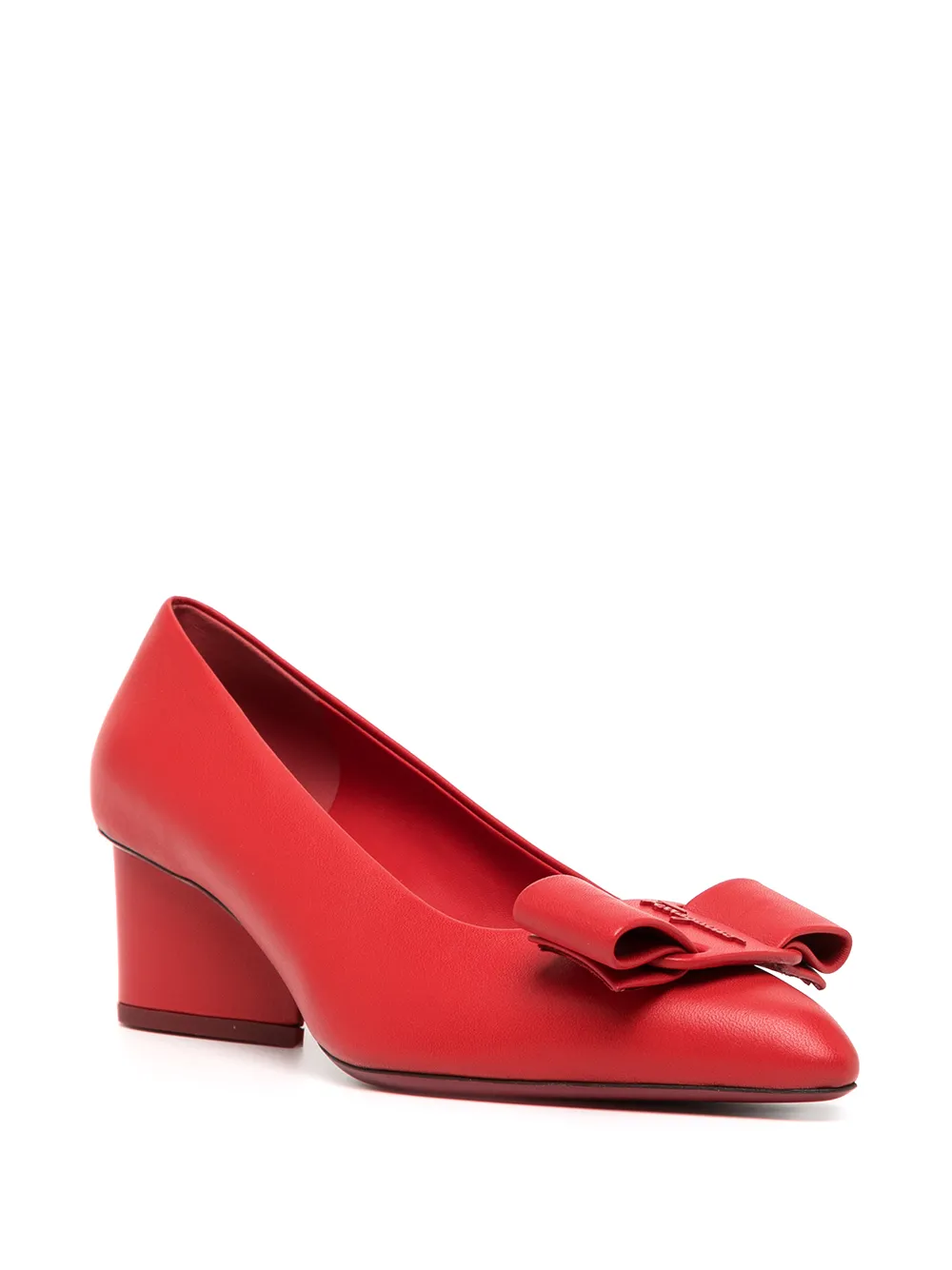 Ferragamo Viva pumps met strik Rood