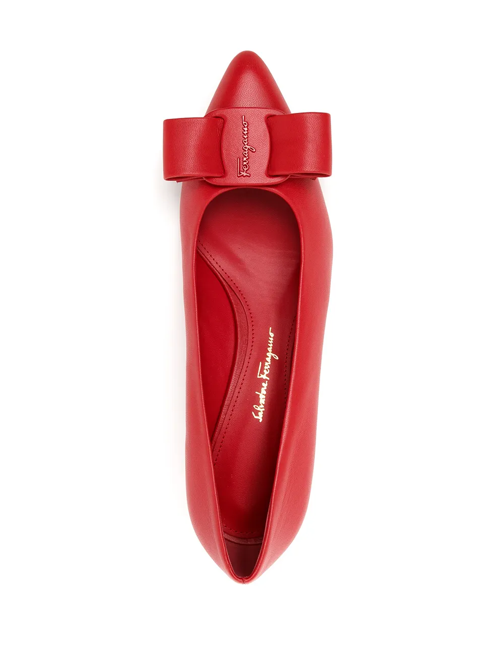 Ferragamo Viva pumps met strik Rood