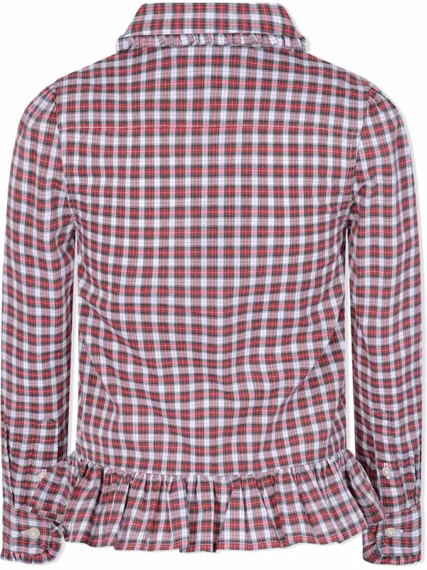 Ralph Lauren Kids peplum-hem Check 