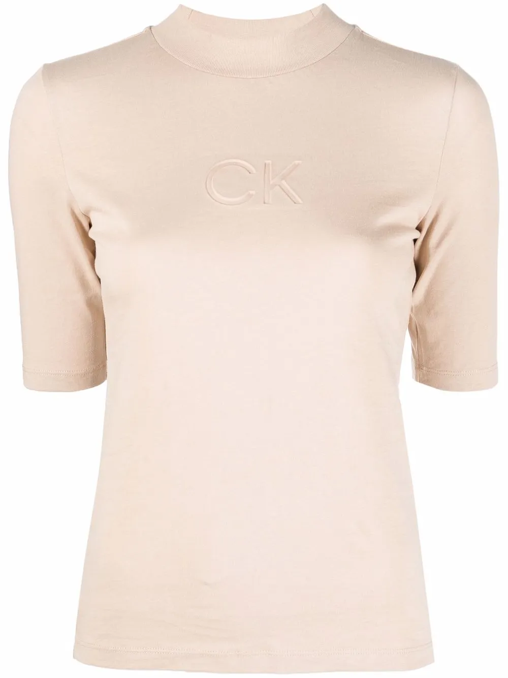 

Calvin Klein playera con logo en relieve - Neutro