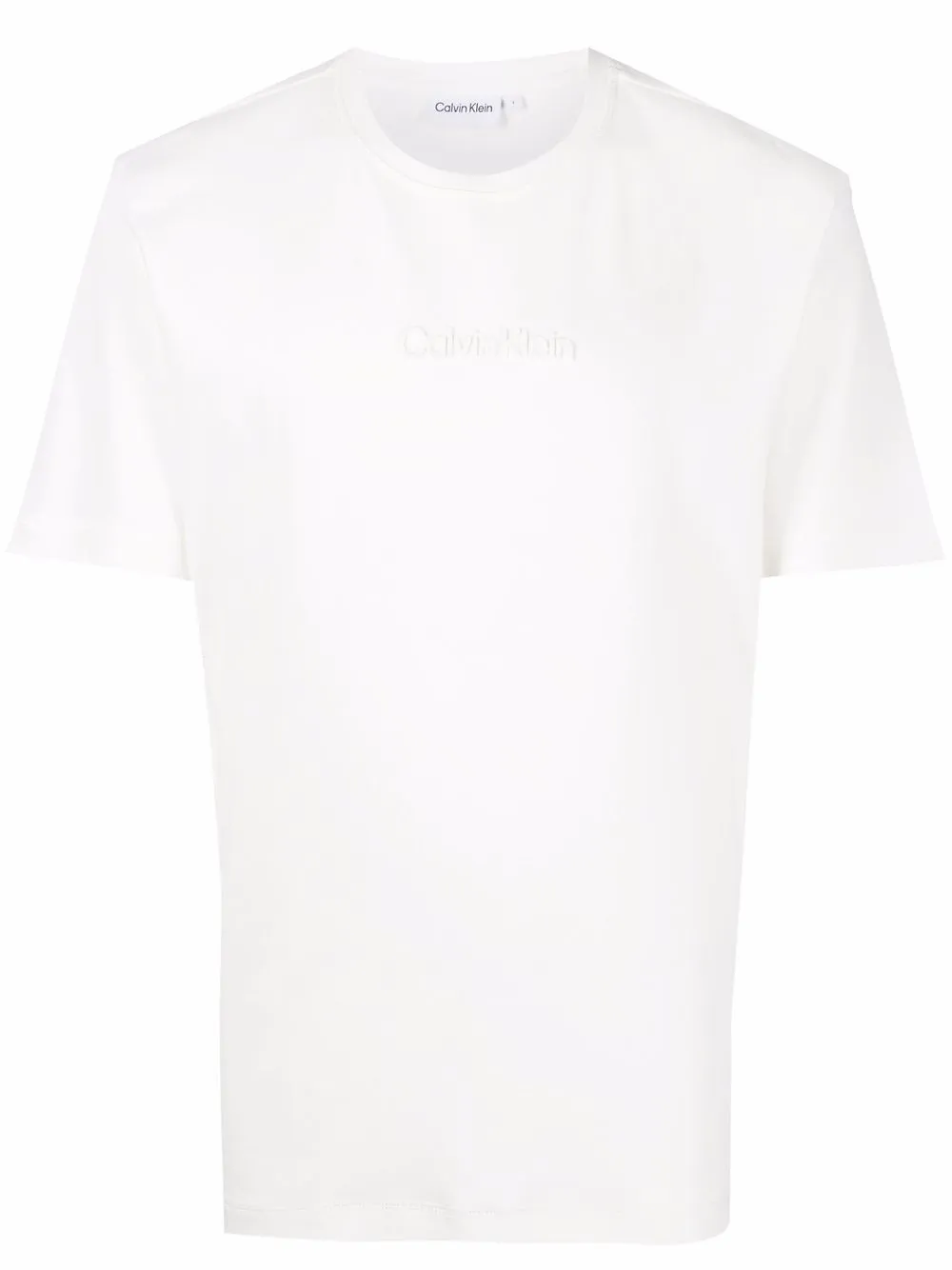 

Calvin Klein playera con logo en relieve - Blanco