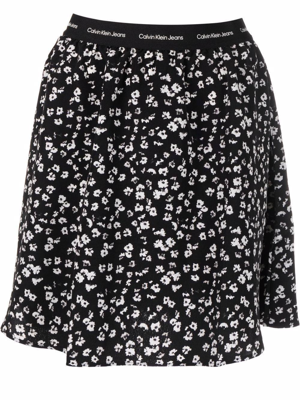 

Calvin Klein Jeans falda corta con estampado floral - Negro