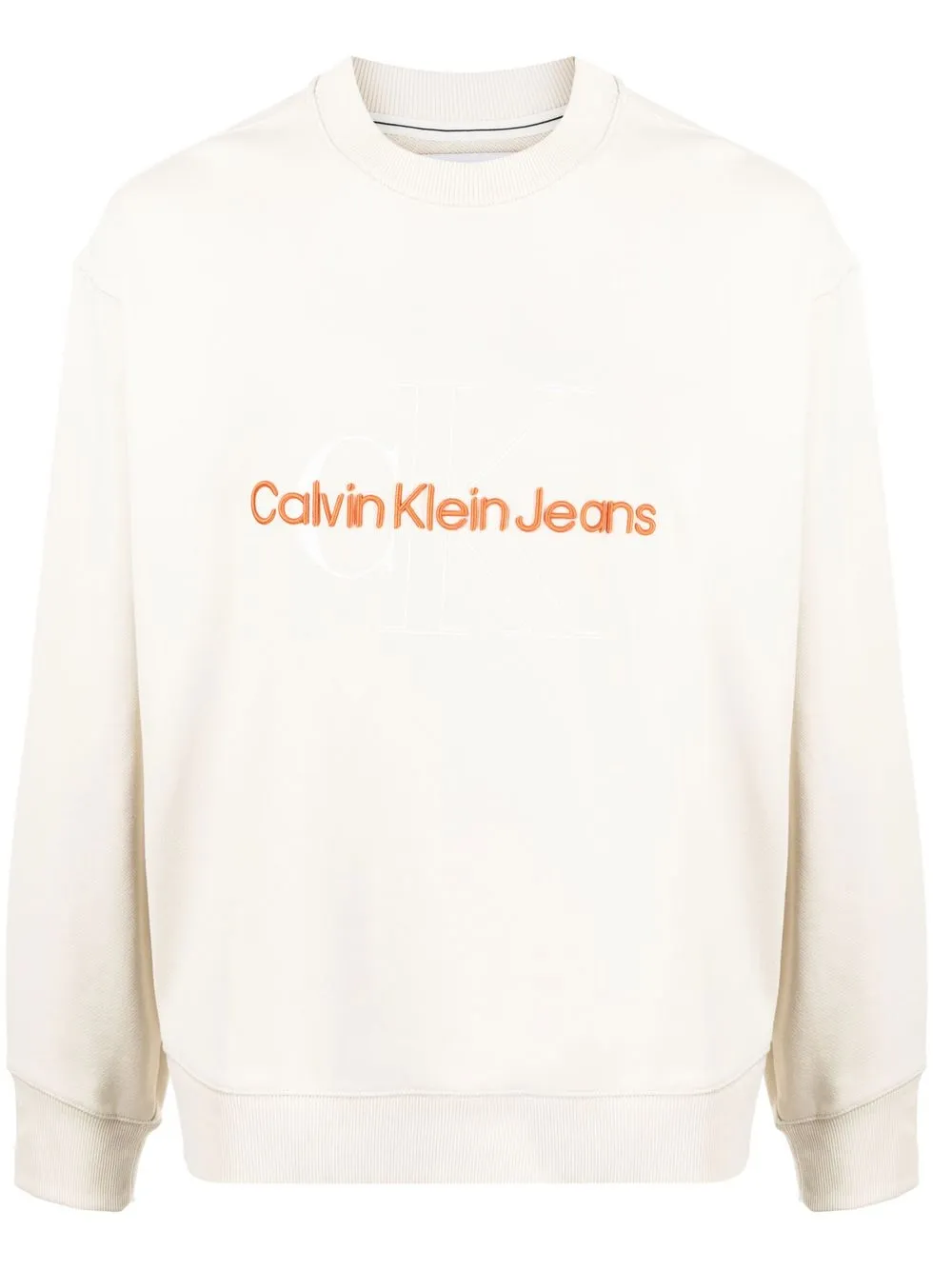 

Calvin Klein Jeans embroidered-logo detail sweatshirt - Neutrals