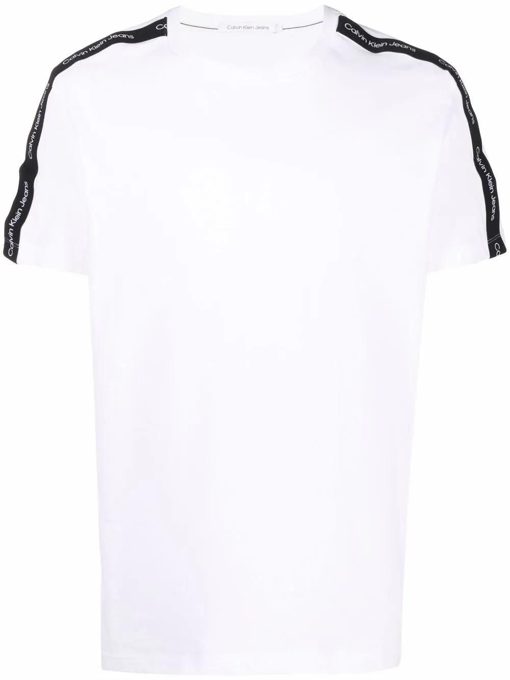 

Calvin Klein Jeans playera con cuello redondo y logo - Blanco