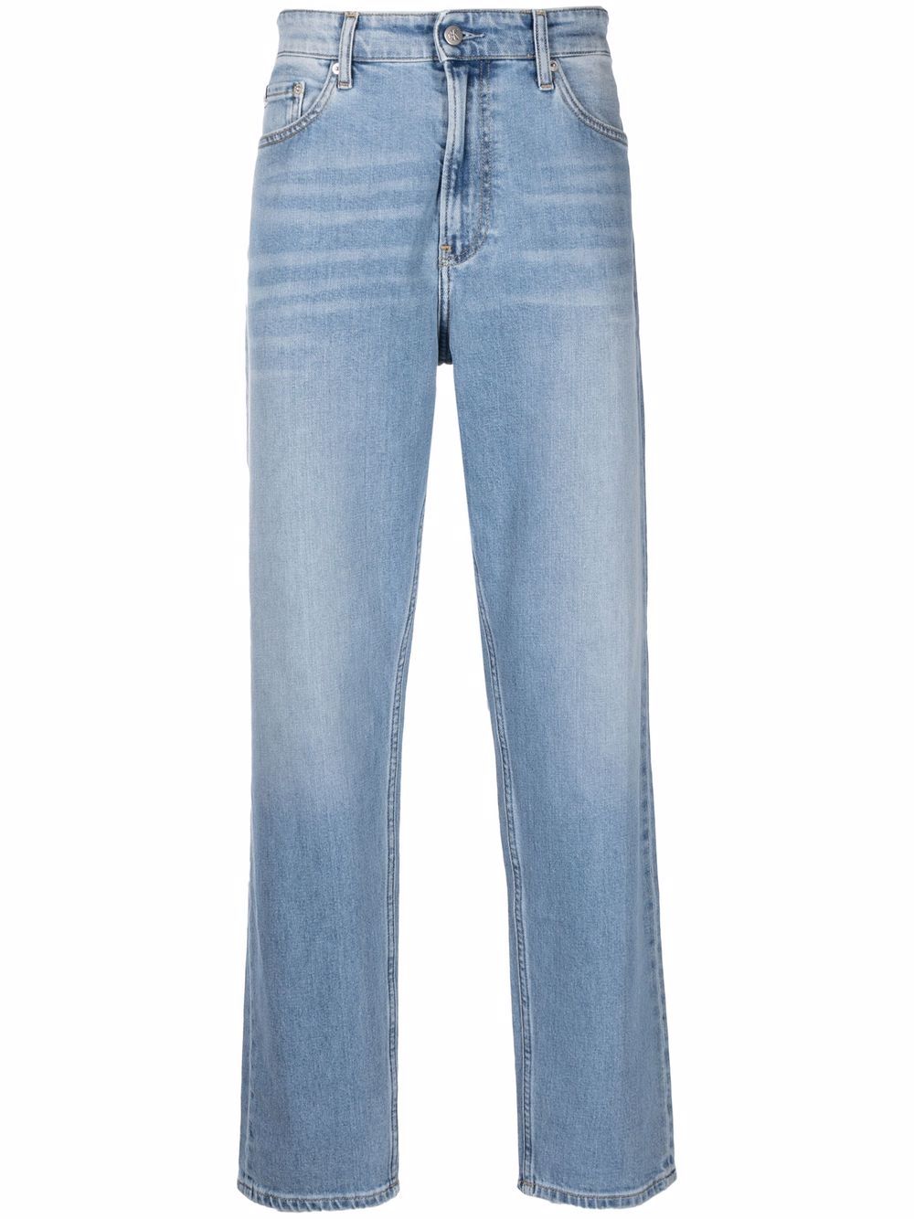 calvin klein jeans high rise straight leg jean