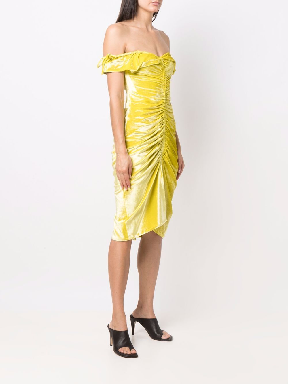 фото Bottega veneta платье миди с бюстье
