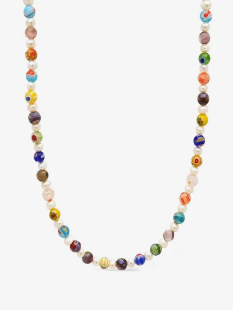 Nialaya Jewelry beaded pearl-detail necklace