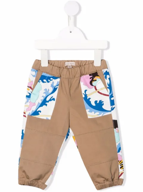Emilio Pucci Junior بنطال رياضي بأجزاء مخيوطة وطبعة تجريدية