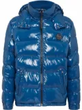 Philipp Plein high-shine padded jacket - Blue