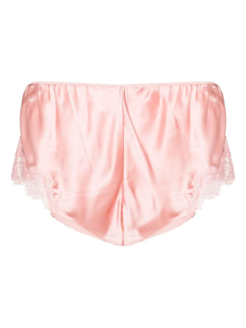 

Sainted Sisters Scarlett lace-trimmed silk shorts - Pink