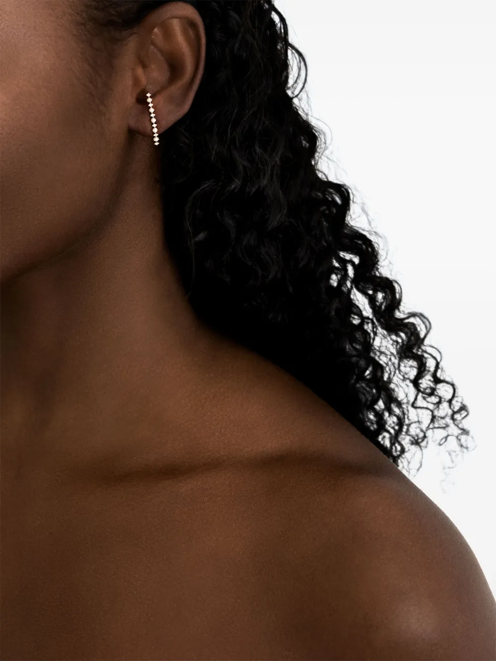 Mateo 14kt Yellow Gold The Little Things Pearl Diamond Hoop Earrings In Gold
