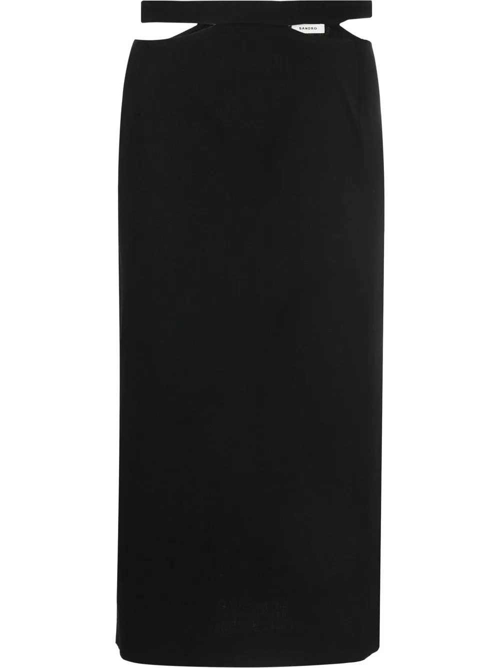 

SANDRO cut-detail midi skirt - Black