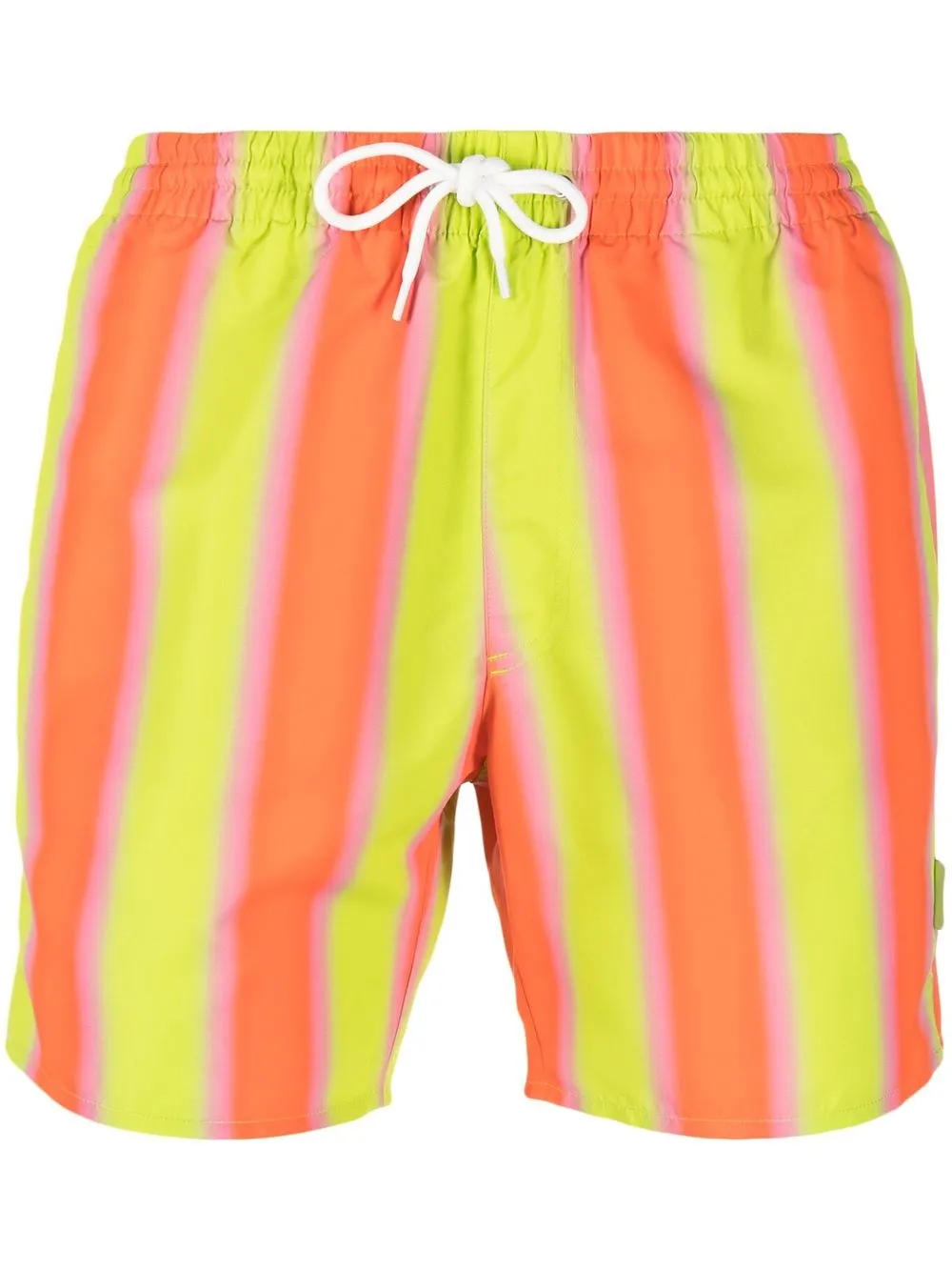 

SANDRO shorts de playa con rayas estampadas - Naranja