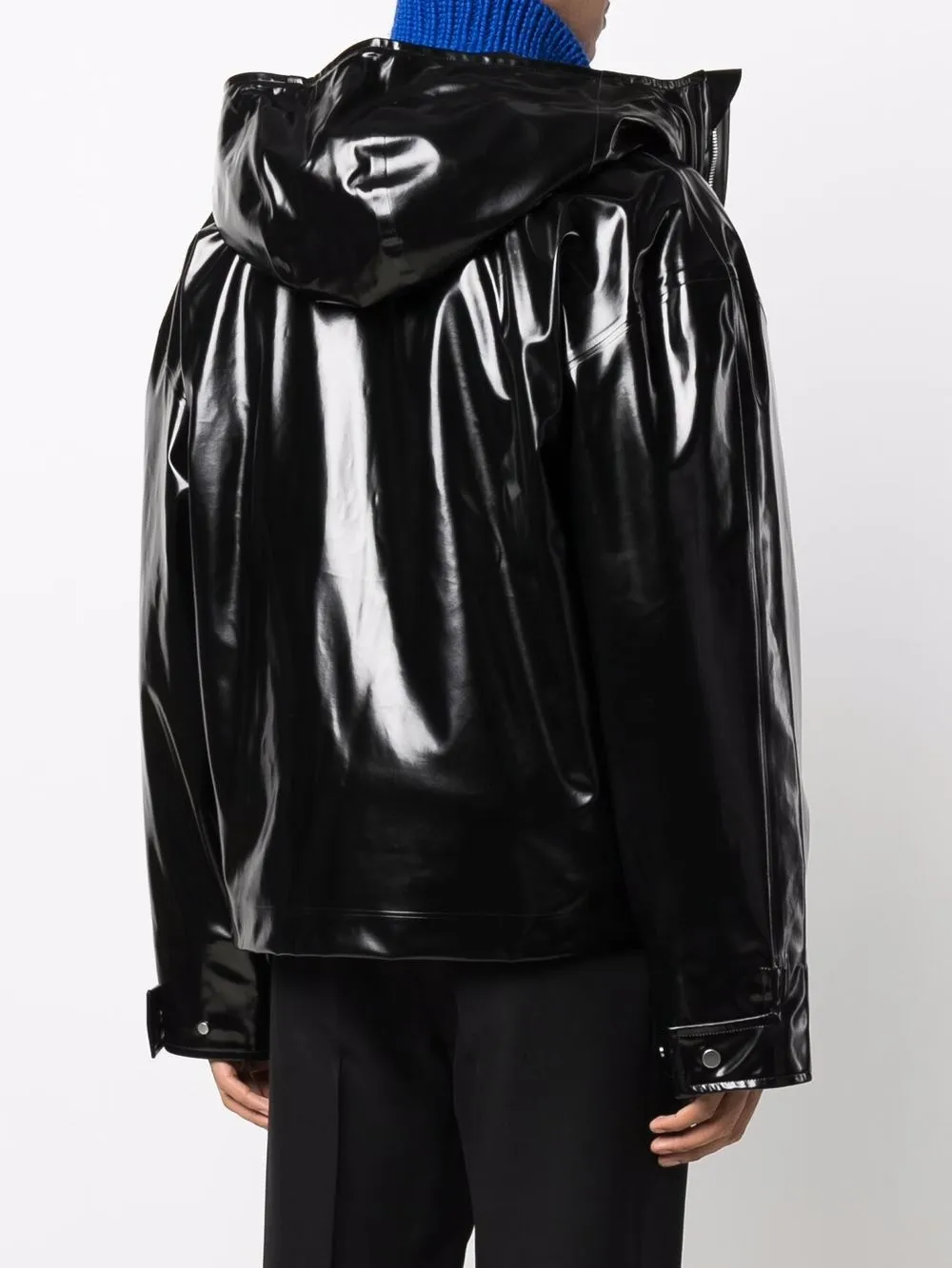 фото Bottega veneta куртка из искусственной кожи с капюшоном