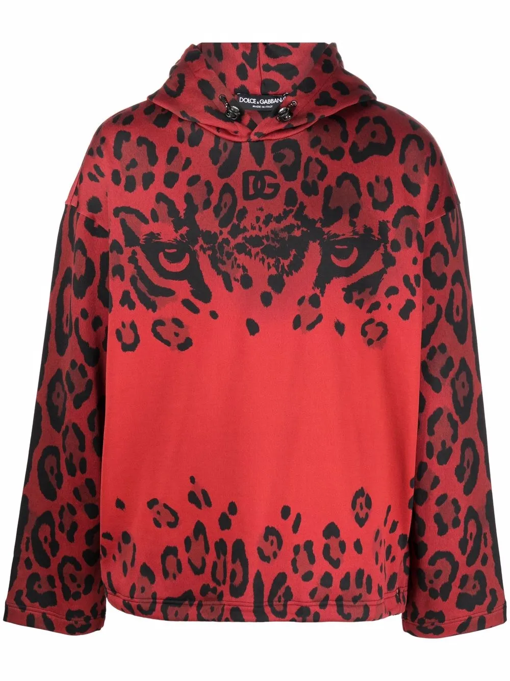 

Dolce & Gabbana hoodie con estampado de leopardo - Rojo