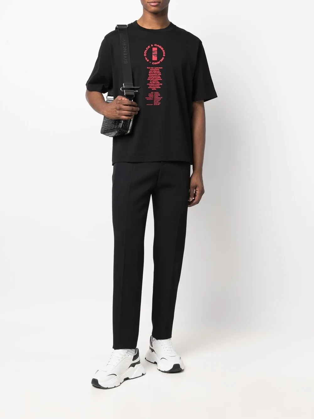 Dolce & Gabbana T-shirt met print - Zwart