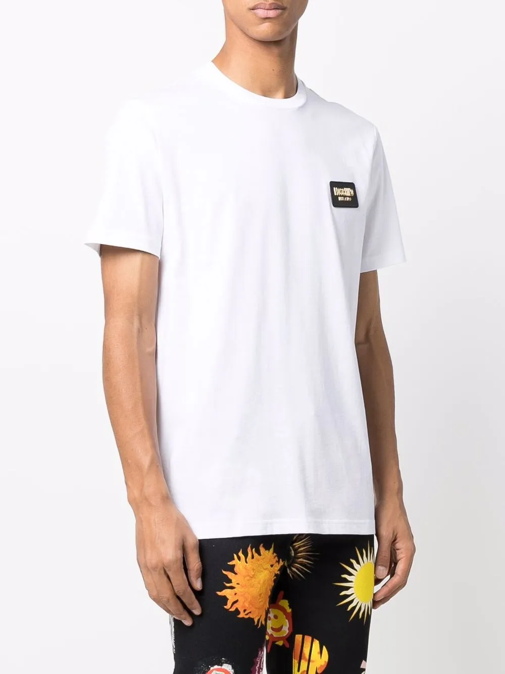 фото Moschino футболка с нашивкой-логотипом