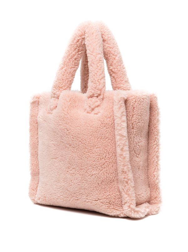 Shop STAND STUDIO Lolita shearling tote bag with Express Delivery 
