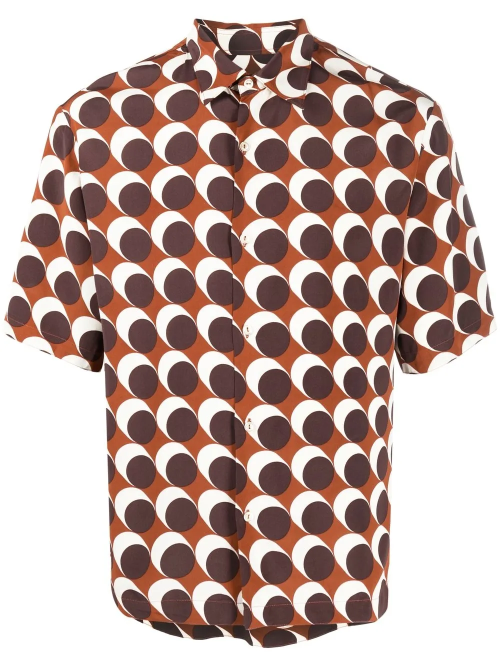 

SANDRO geometric short-sleeve shirt - Brown