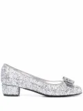 Ferragamo glitter-detail pumps - Silver