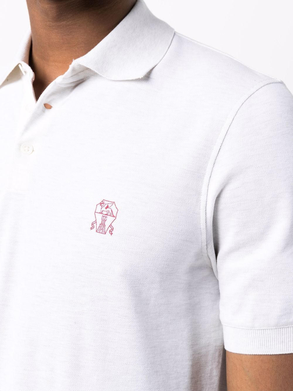 фото Brunello cucinelli рубашка поло с логотипом