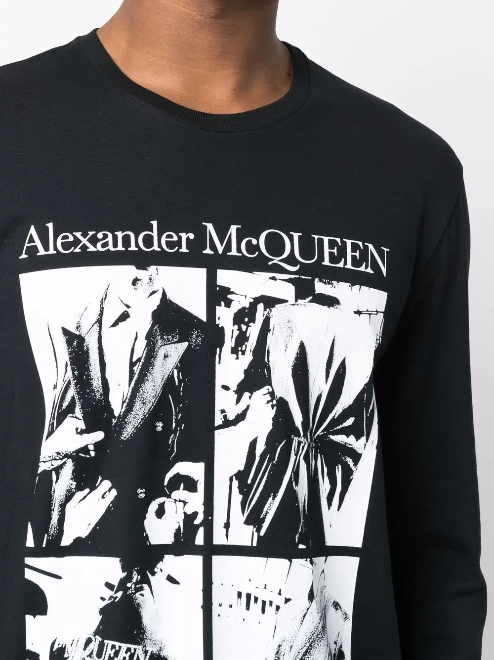 фото Alexander mcqueen футболка с длинными рукавами и принтом