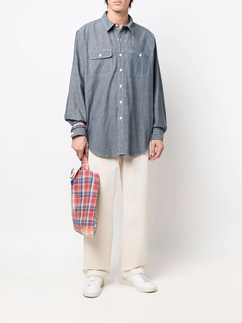 Engineered Garments Katoenen overhemd - Blauw
