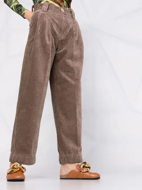 GANNI wide-leg Corduroy Trousers - Farfetch