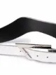 The Attico asymmetric-buckle leather belt