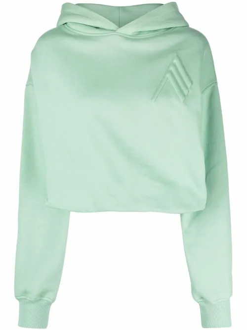 Hoodie crop à motif brodé - The Attico - Modalova