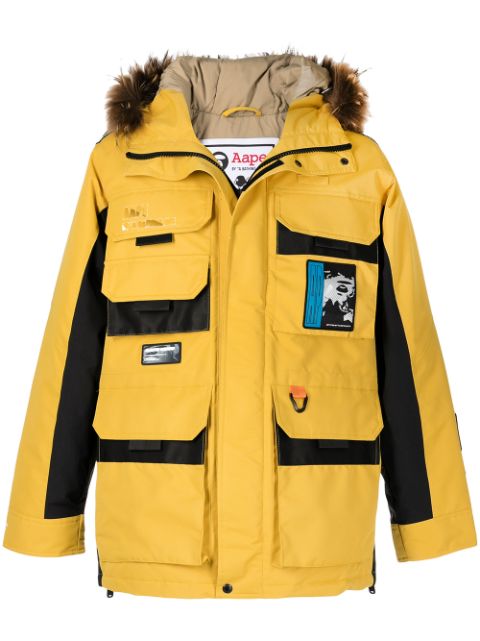 AAPE BY *A BATHING APE flap-pockets hooded padded jacket Men