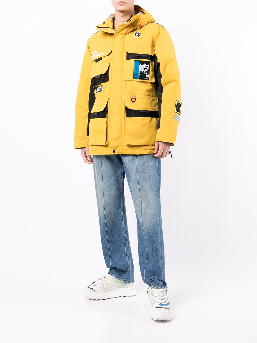 AAPE BY *A BATHING APE flap-pockets hooded padded jacket Men